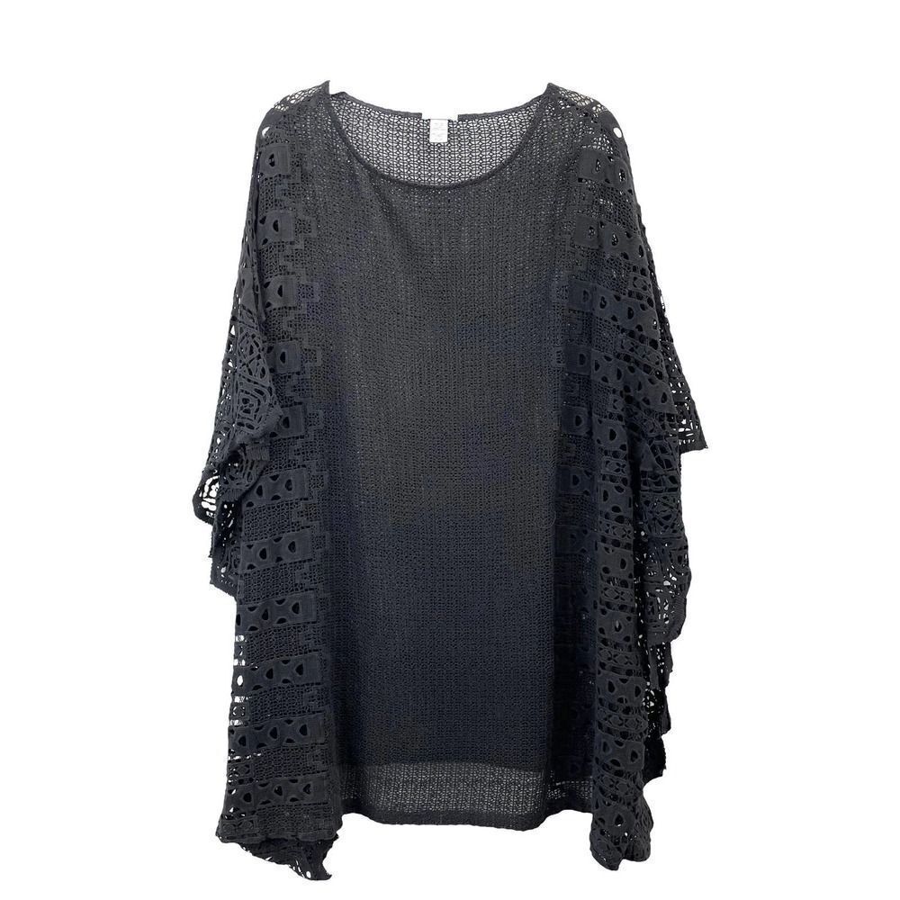 Eberjey‎ crochet boxy boho cover up Sz M/L